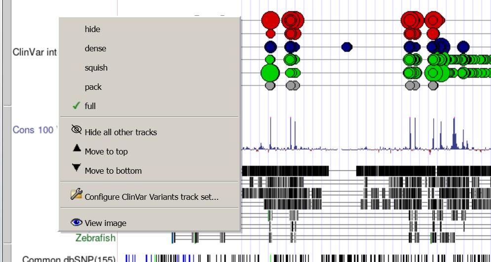 Right-click track menu